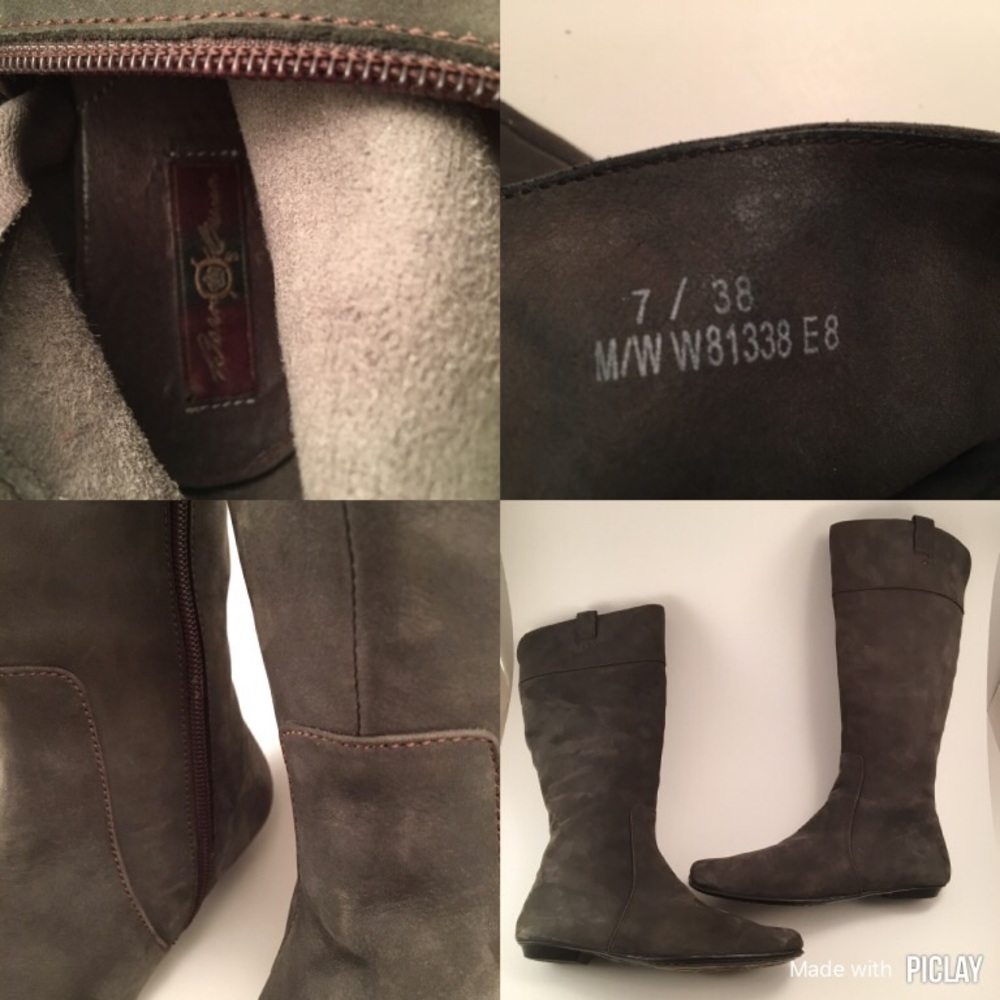 Rich grey suede Born riding boot, size 7